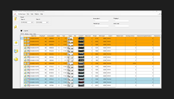 WEIGHING SOFTWARE LPX CS HISTORY