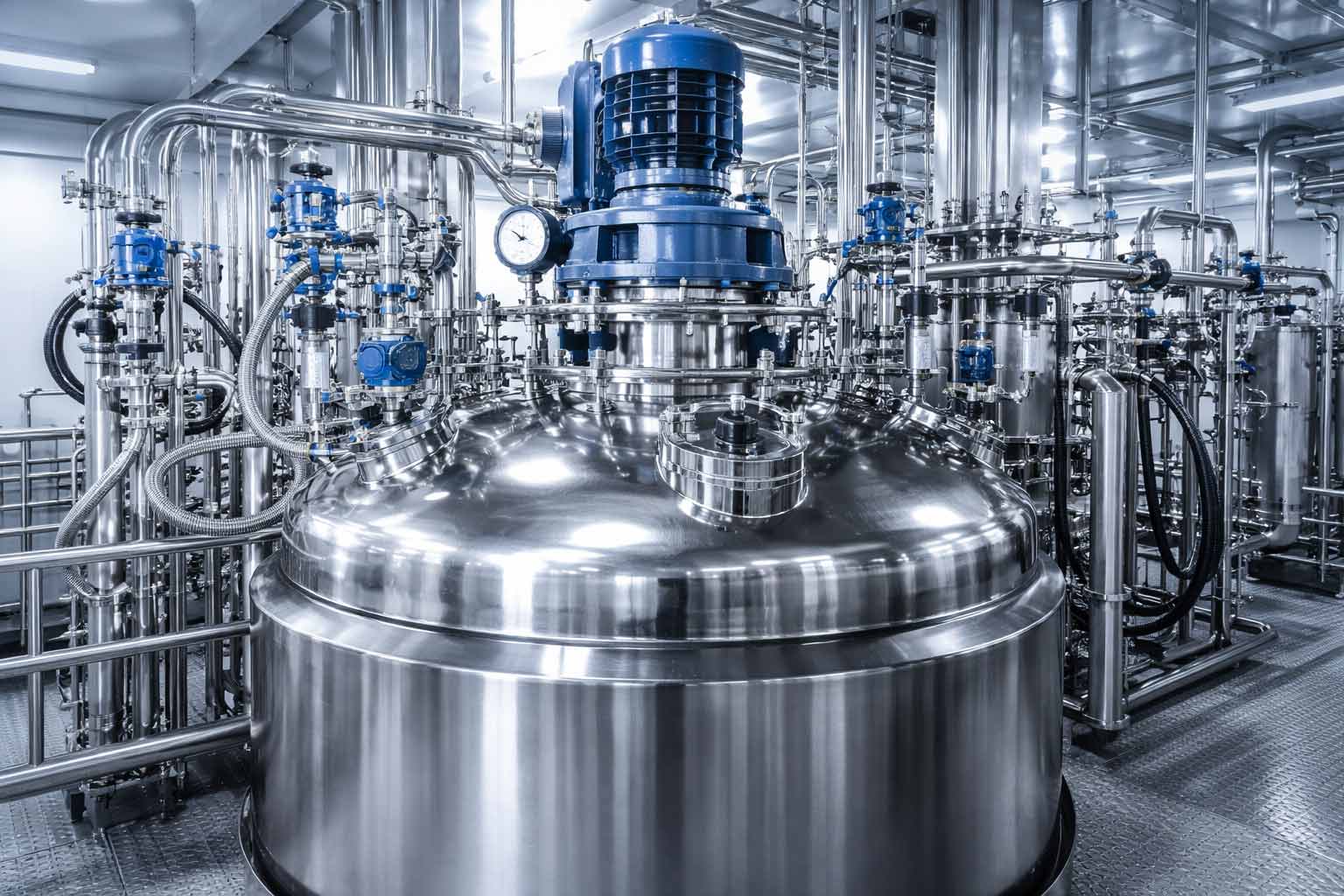 INDUSTRIAL LOAD CELL INTEGRATED ON STAINLESS STEEL REACTOR IN AN INDUCTRIAL ENVIRONMENT